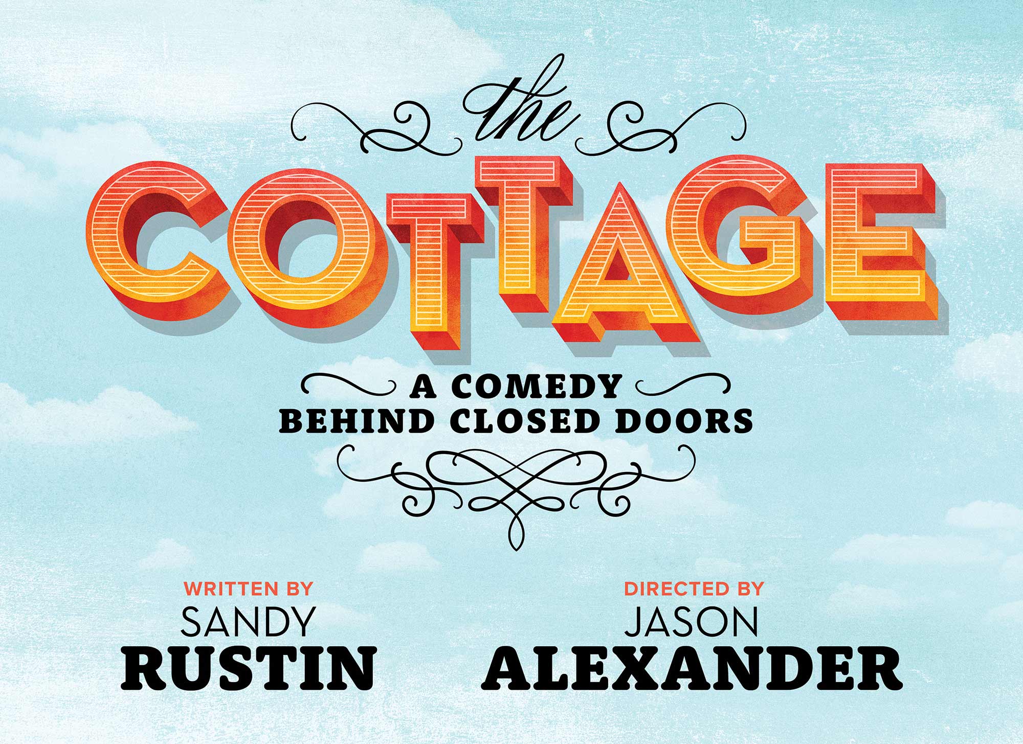 The Cottage on Broadway comedy play logo artwork