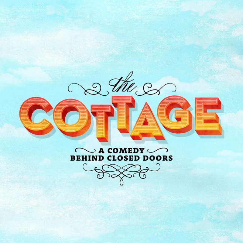 The Cottage comedy broadway play logo artwork